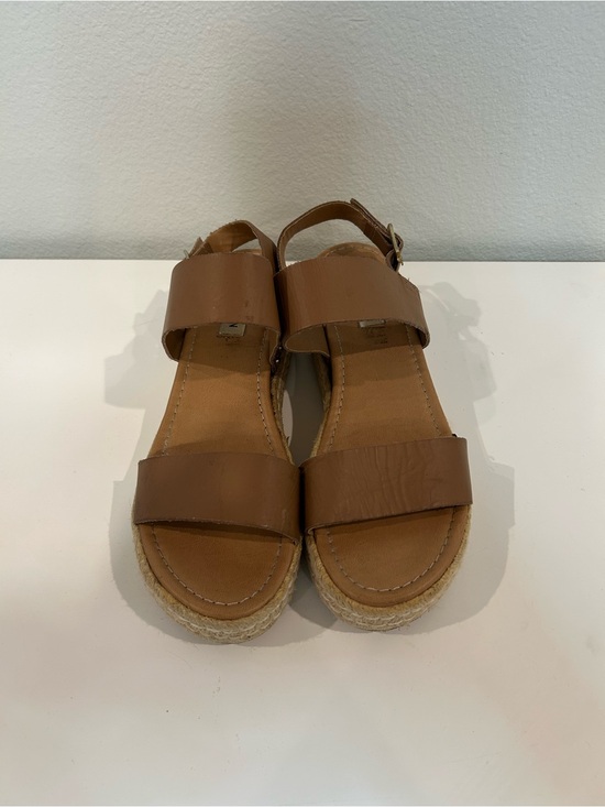 Steve Madden Shoes - Steve Madden Tan Brown Leather Platform Sandals